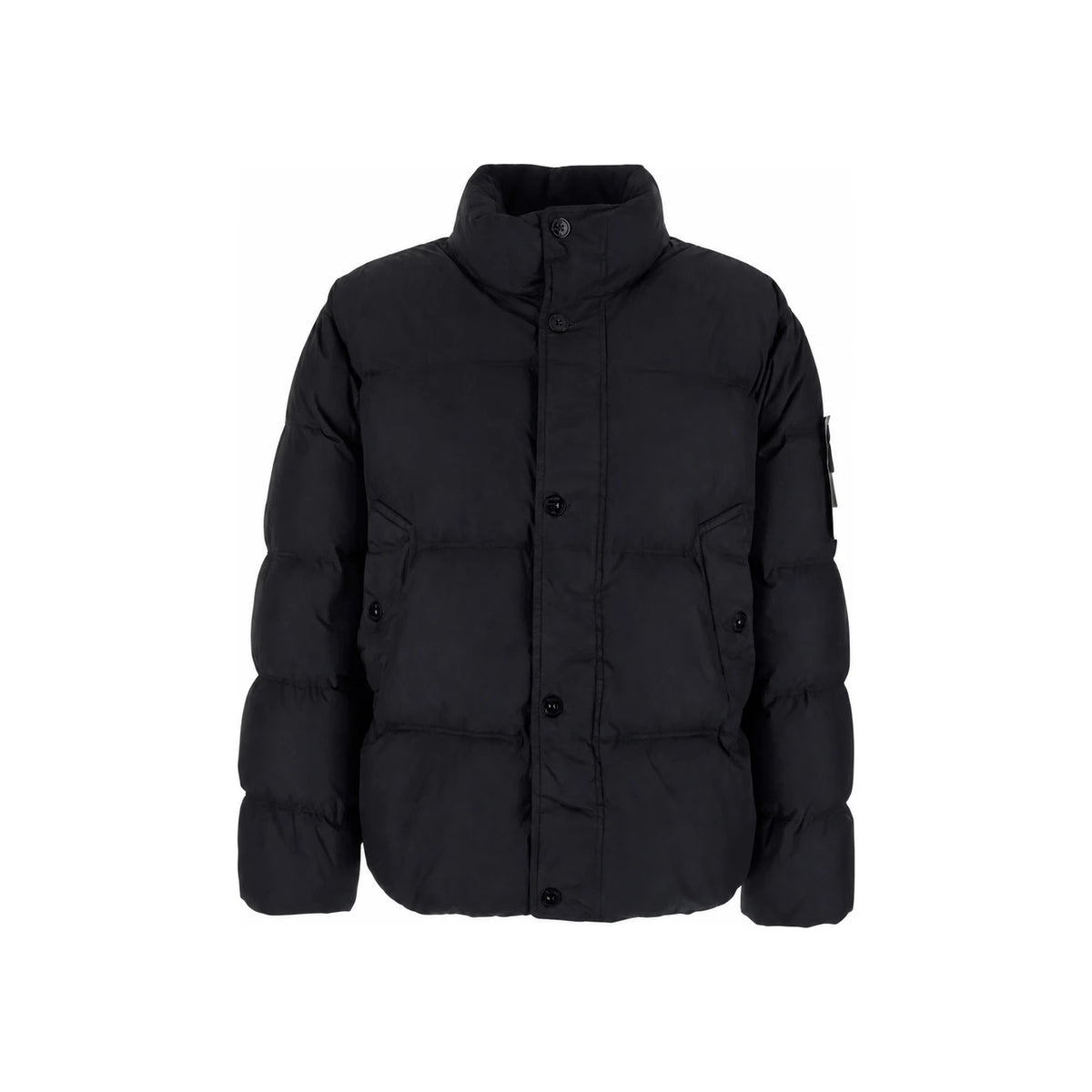STONE ISLAND Crinkle Reps Nylon Down Puffer Jacket Black Men