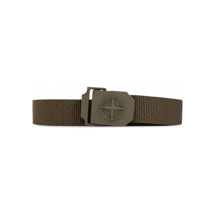 STONE ISLAND Compass Logo Buckle Belt Black Men’s Accessories