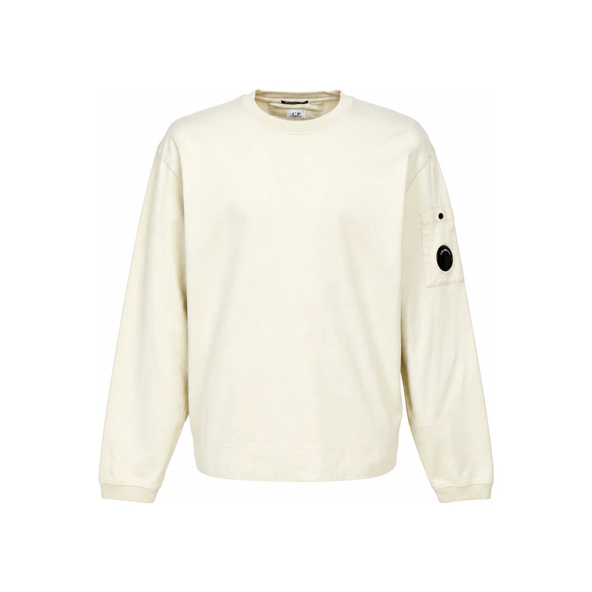 CP Company Men’s Long Sleeve T-Shirt White Cotton Top