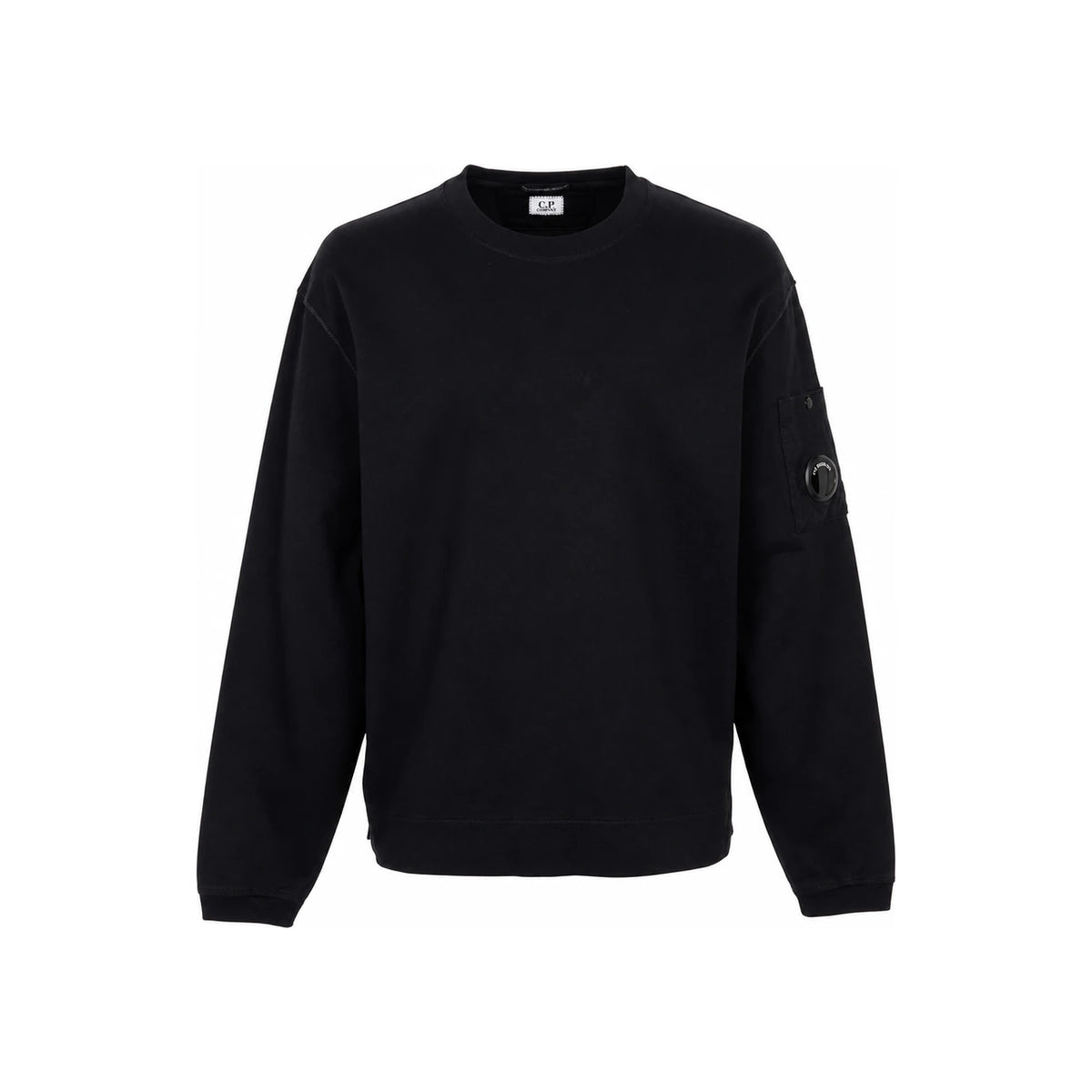 CP Company Lens Logo Black Long Sleeve Jersey Sweatshirt Unisex