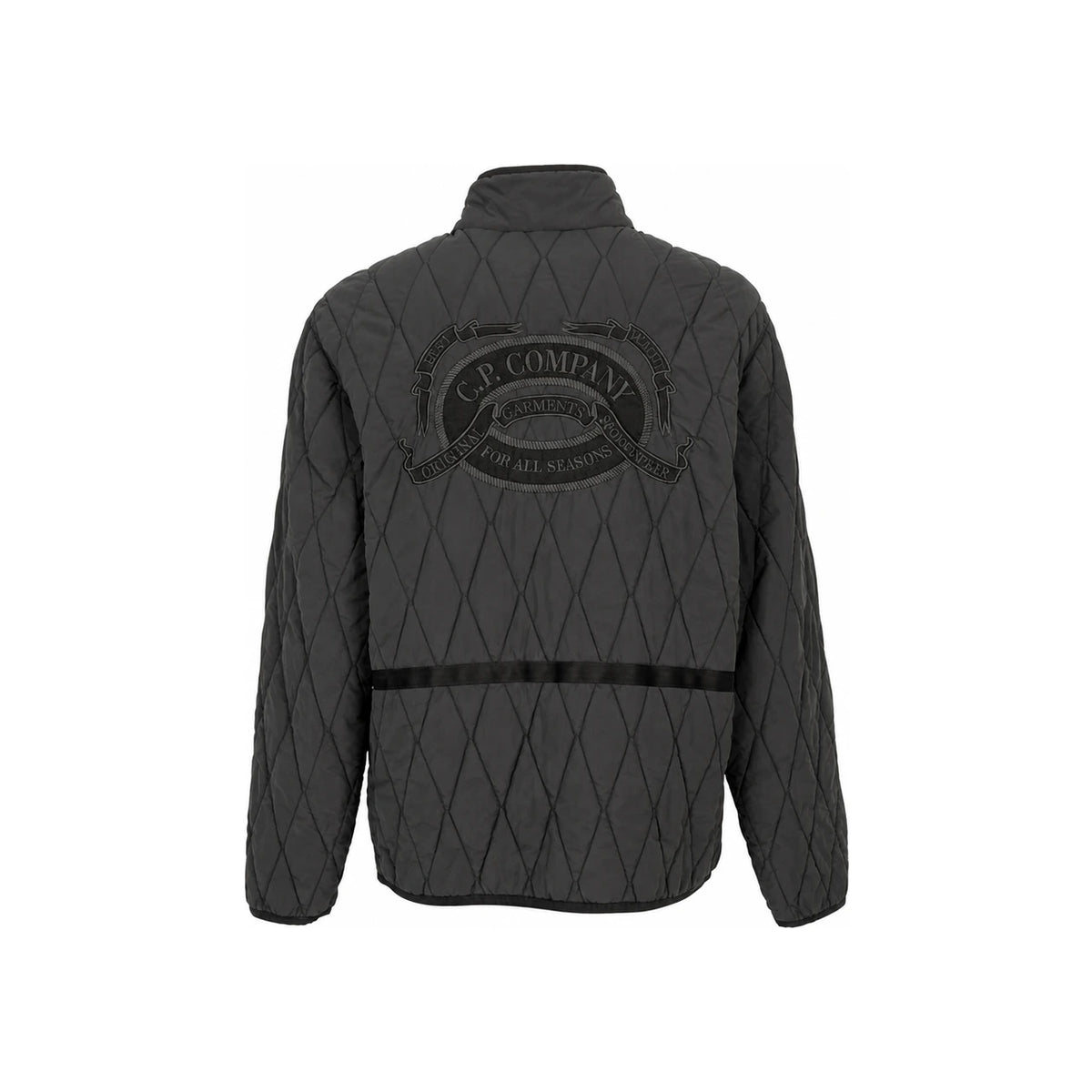 CP Company Men’s Quilted Jacket Gray Nylon Zip-Up