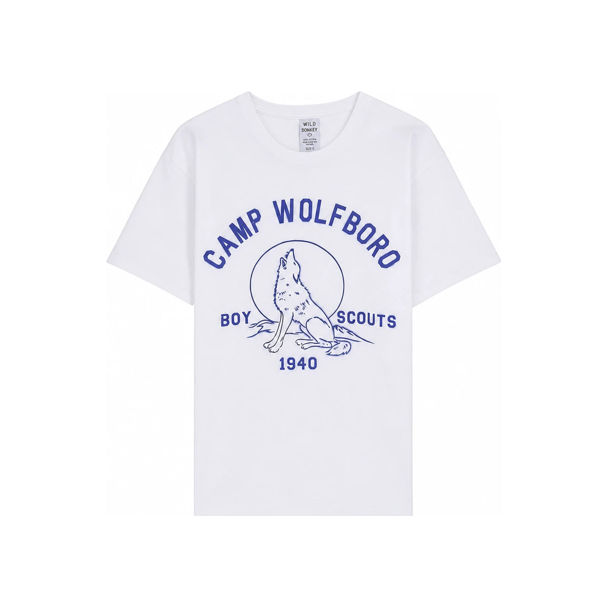 Wild Donkey White Unisex Wolfboro Graphic T-Shirt