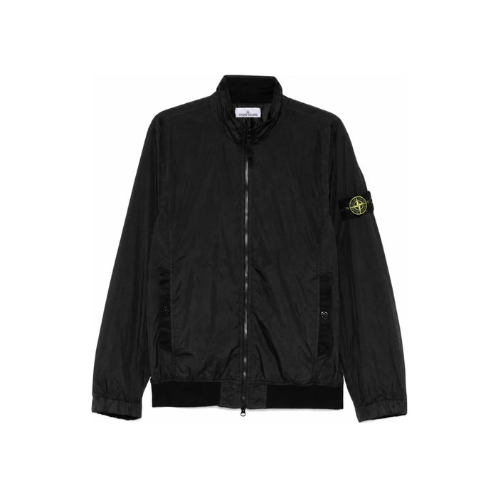 STONE ISLAND Crinkle Reps Hooded Down Puffer Jacket Black