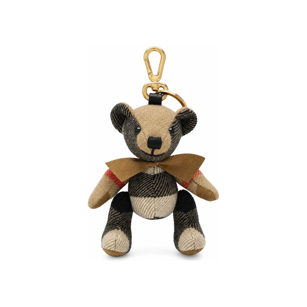 BURBERRY Metal Logo Keyring Keychain Silver Tone