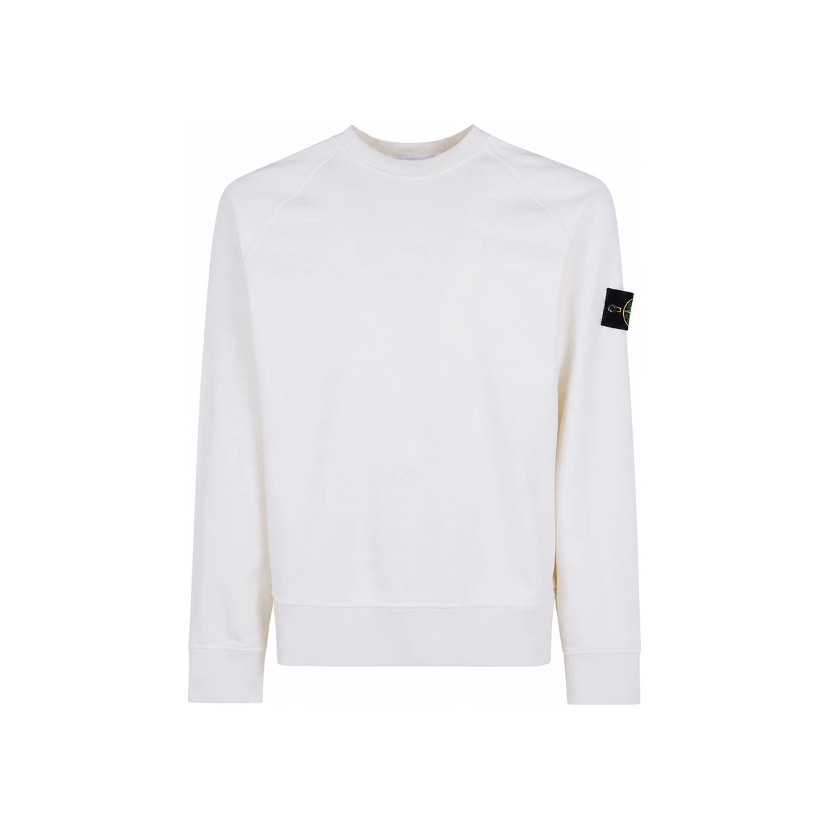 STONE ISLAND Organic Cotton Fleece Oversized Crewneck Sweatshirt