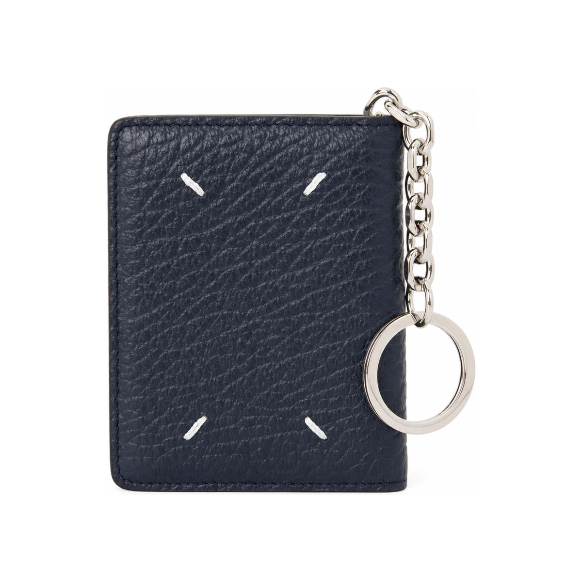 Maison Margiela Unisex Stitch Grain Leather Card Holder Wallet