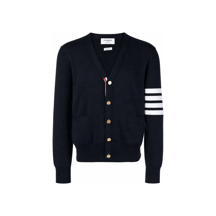 THOM BROWNE Navy Milano 4-Bar Stitch Cardigan Men’s Knit