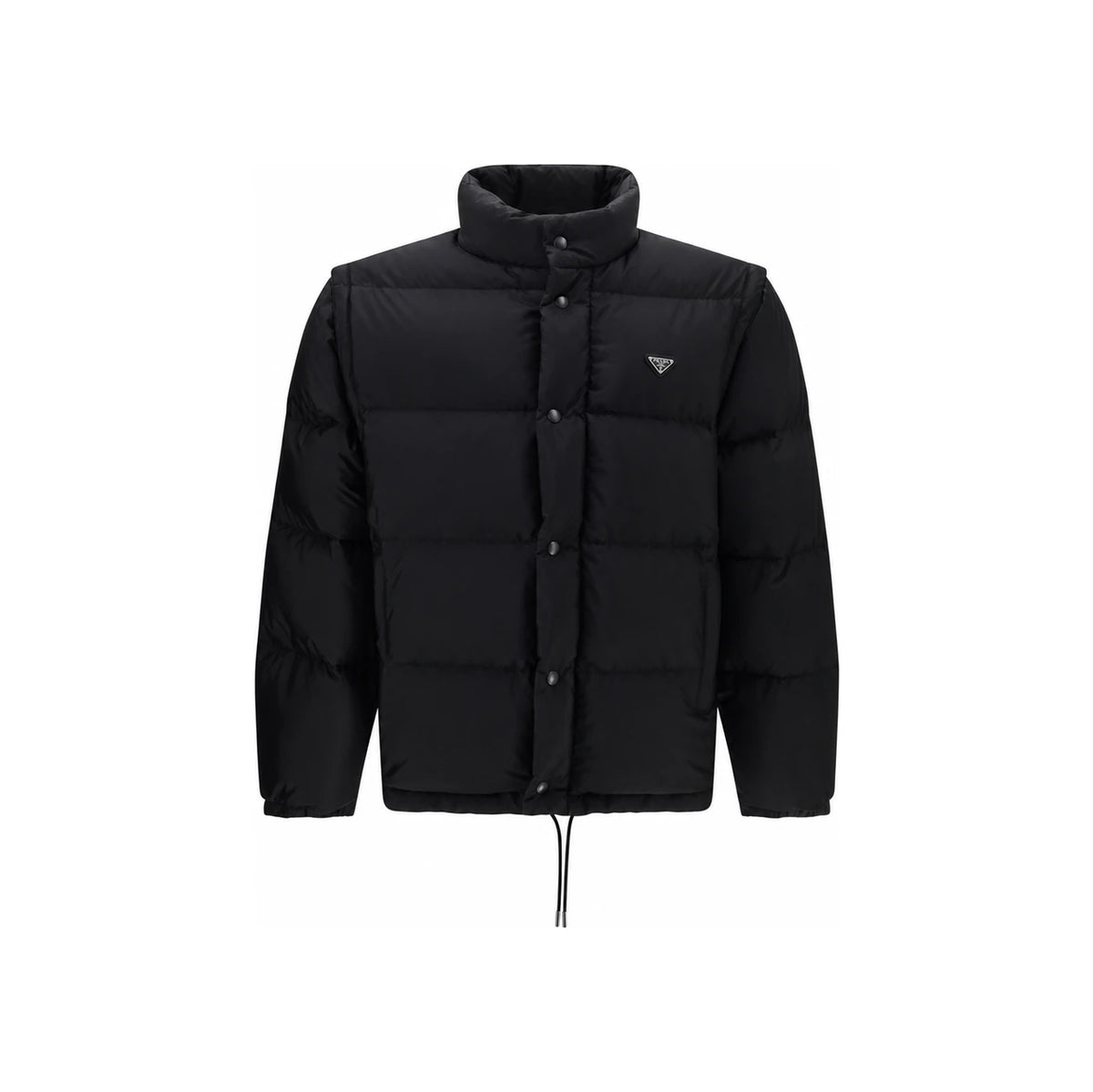 PRADA Black Nylon Casual Down Puffer Jacket for Men
