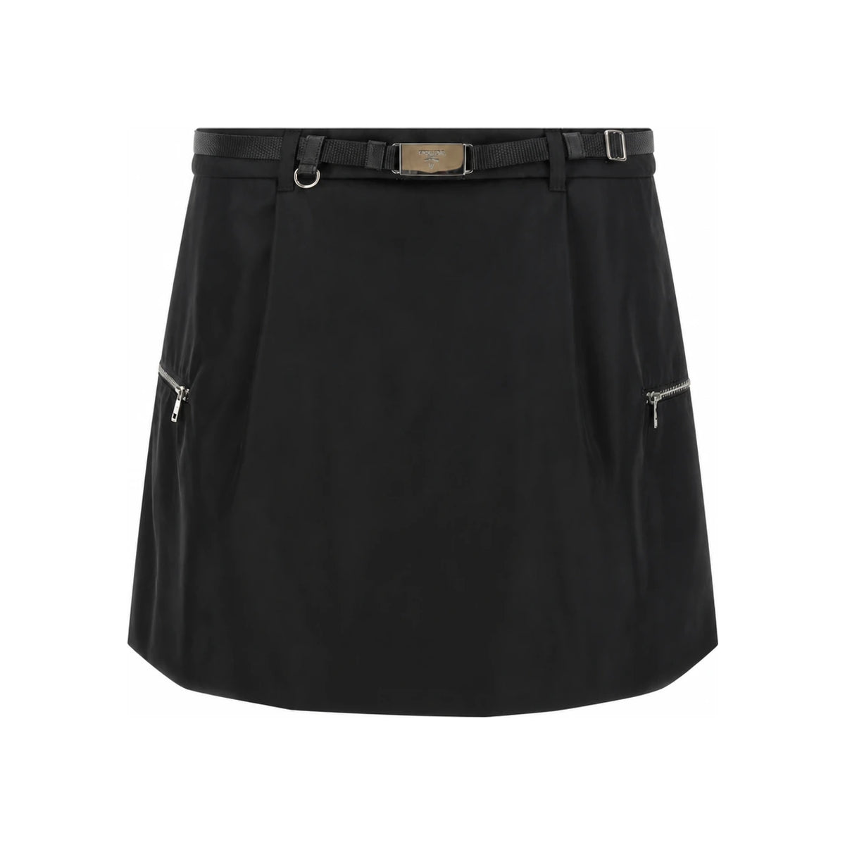 PRADA Black Wool Mini Skirt