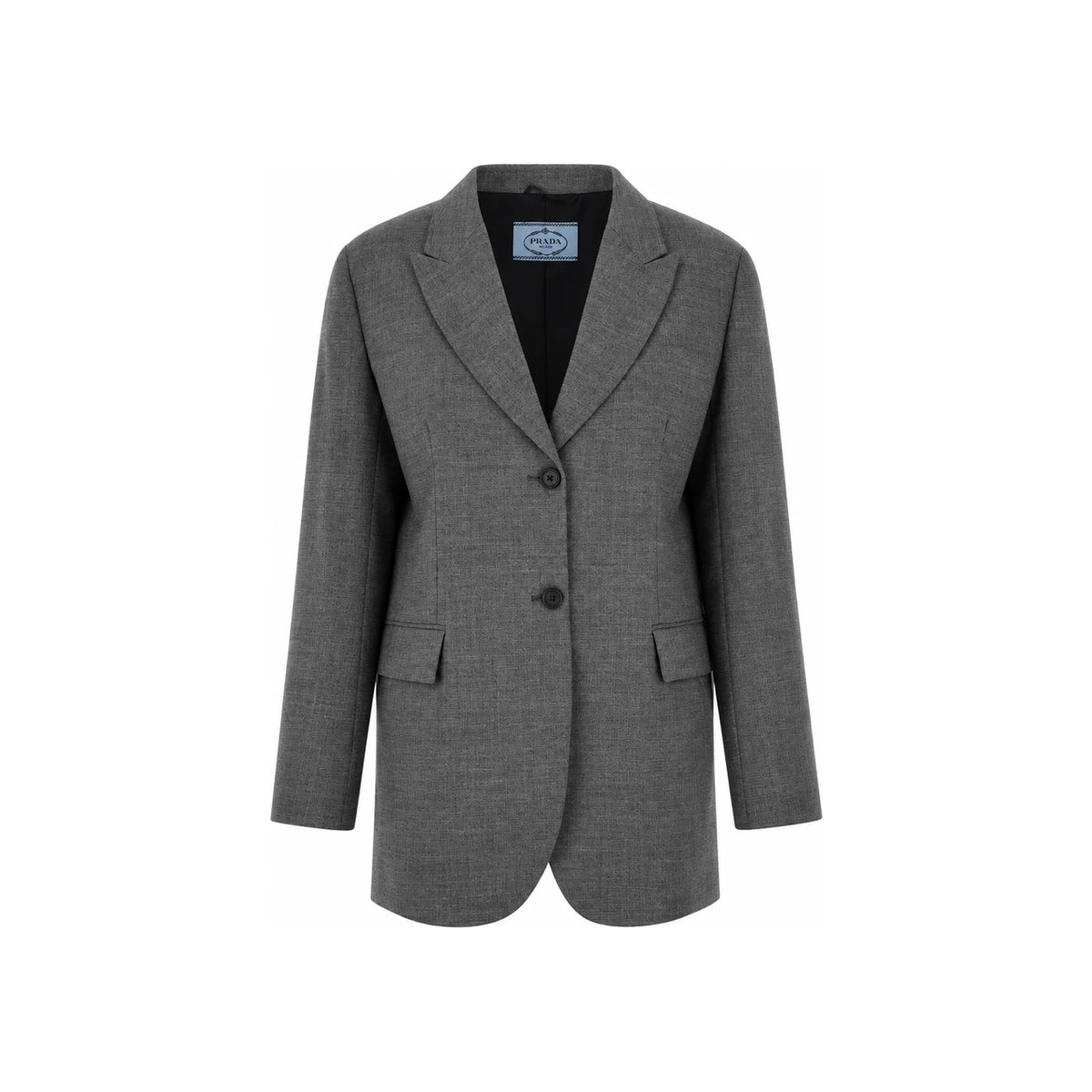 PRADA Black Wool Tailored Blazer Jacket
