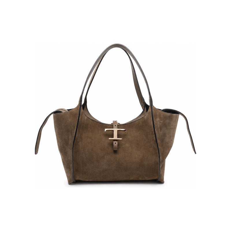 Tods T Timeless Small Tote Bag Leather Beige Women’s Handbag