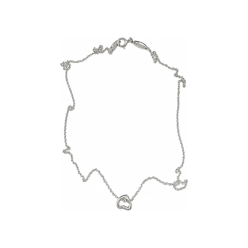 Tiffany & Co Elsa Peretti Open Heart Pendant Necklace Sterling Silver
