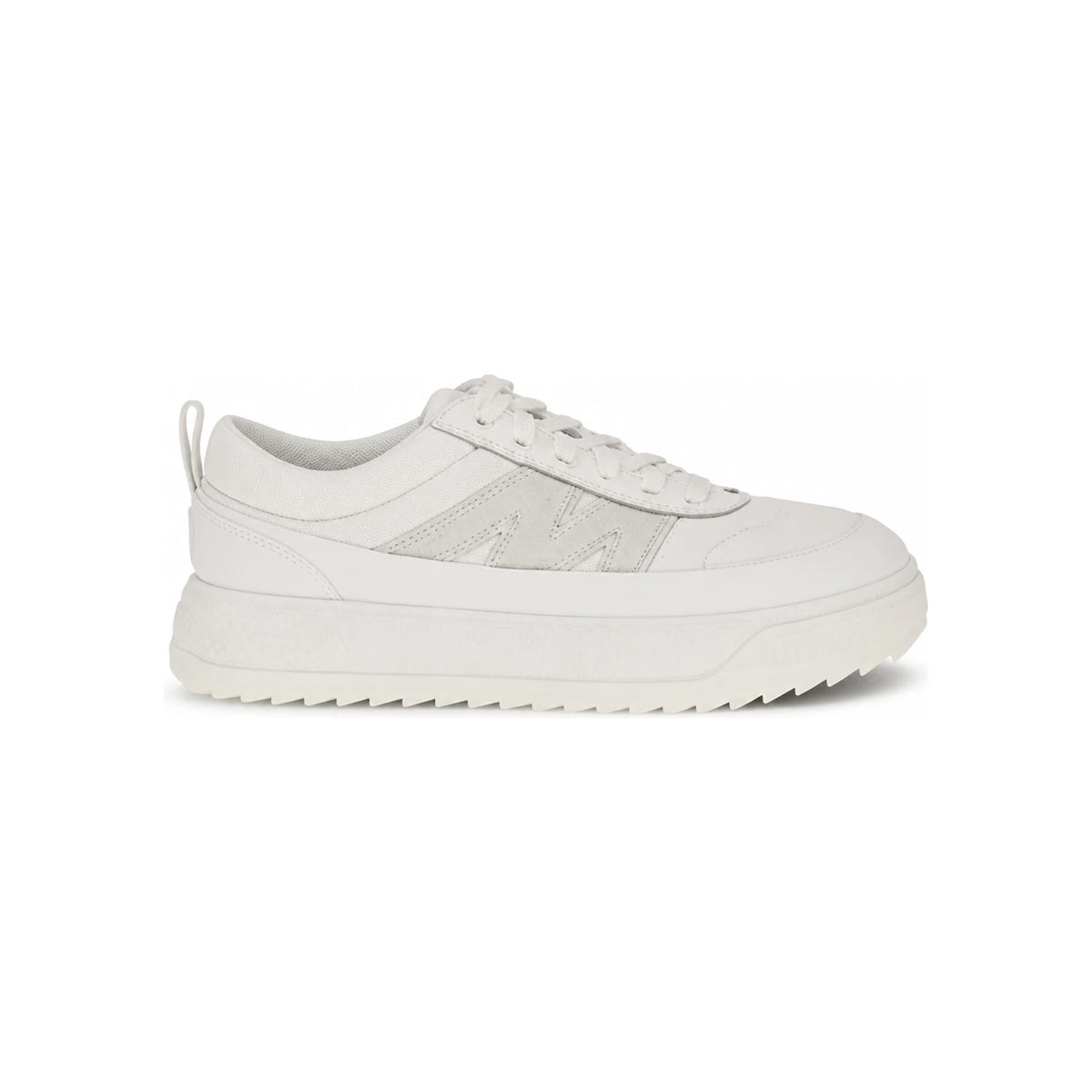 Moncler White Leather Low-Top Sneakers for Men