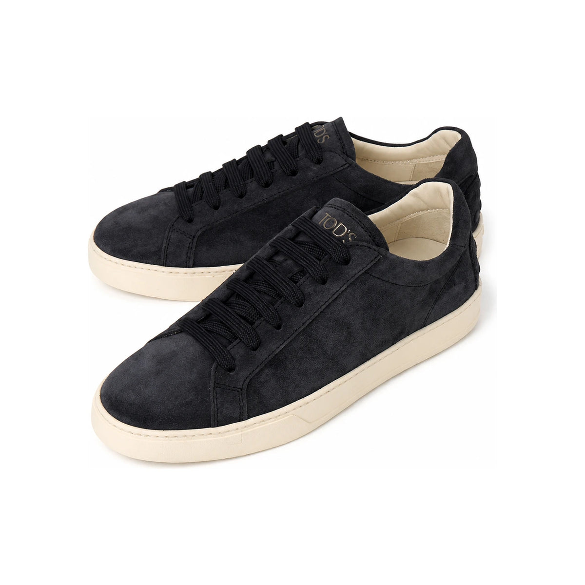 Tods Blue Leather Low-Top Sneakers for Men
