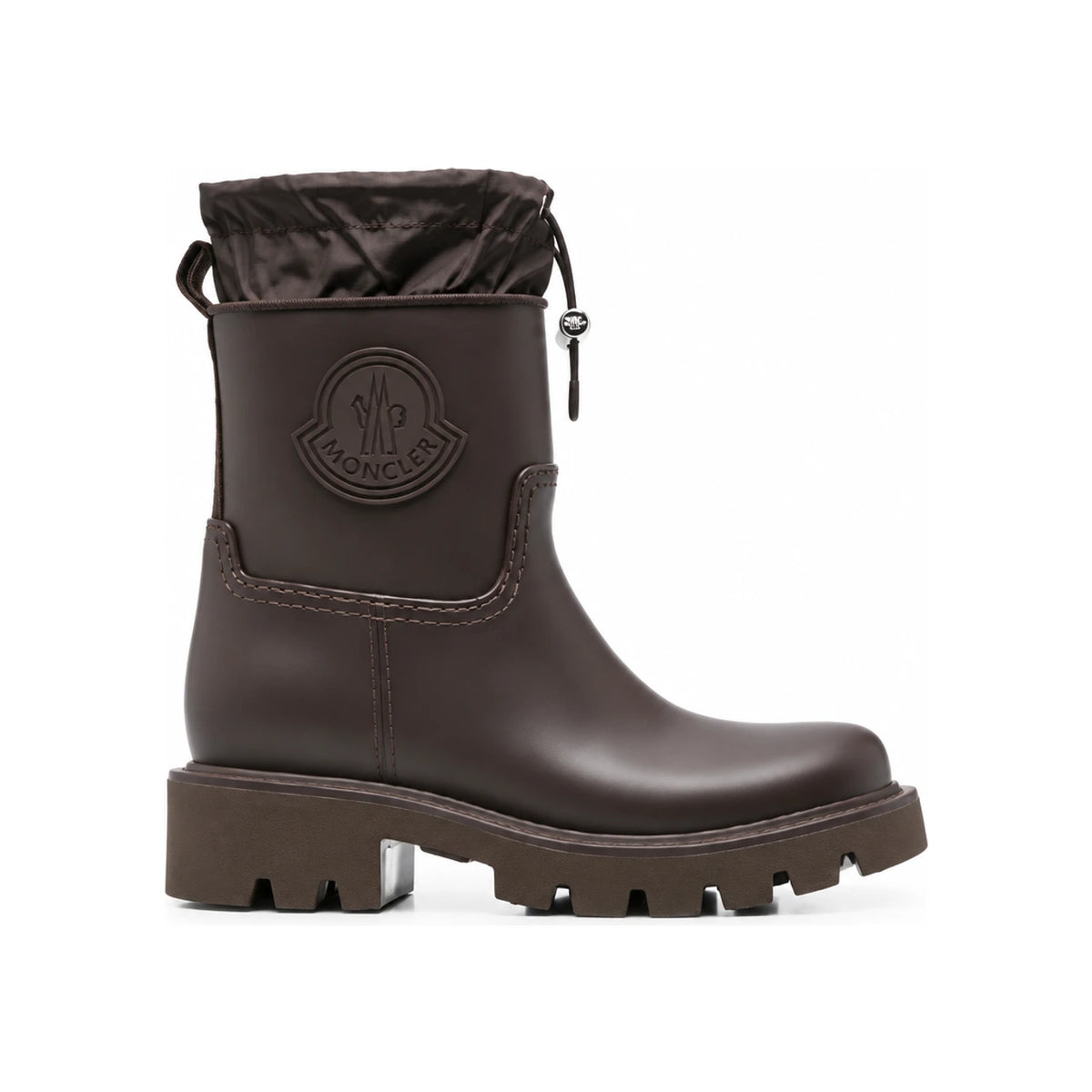 Moncler Black Leather Ankle Boots