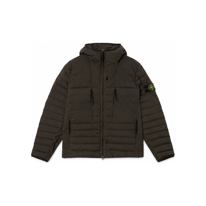 STONE ISLAND Seamless Tunnel Nylon Down TC Hooded Short Puffer Jacket