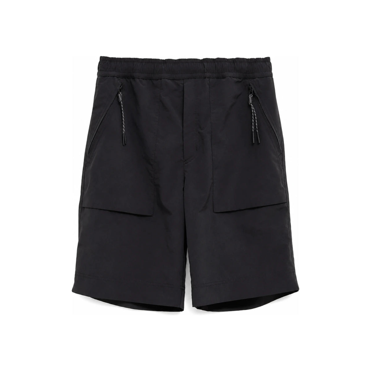 Moncler Black Nylon Drawstring Shorts