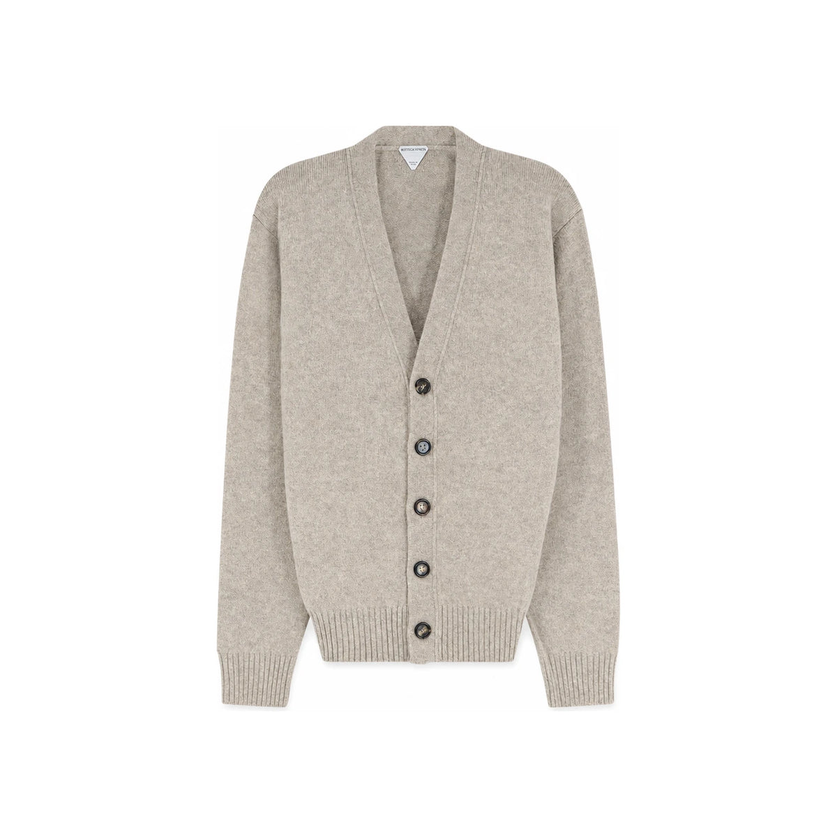 Bottega Veneta Gray Wool Knit Cardigan for Men