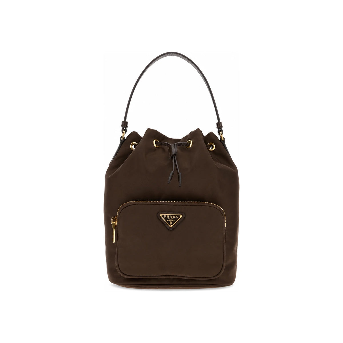 PRADA Vichy Check Fabric Shoulder Bag