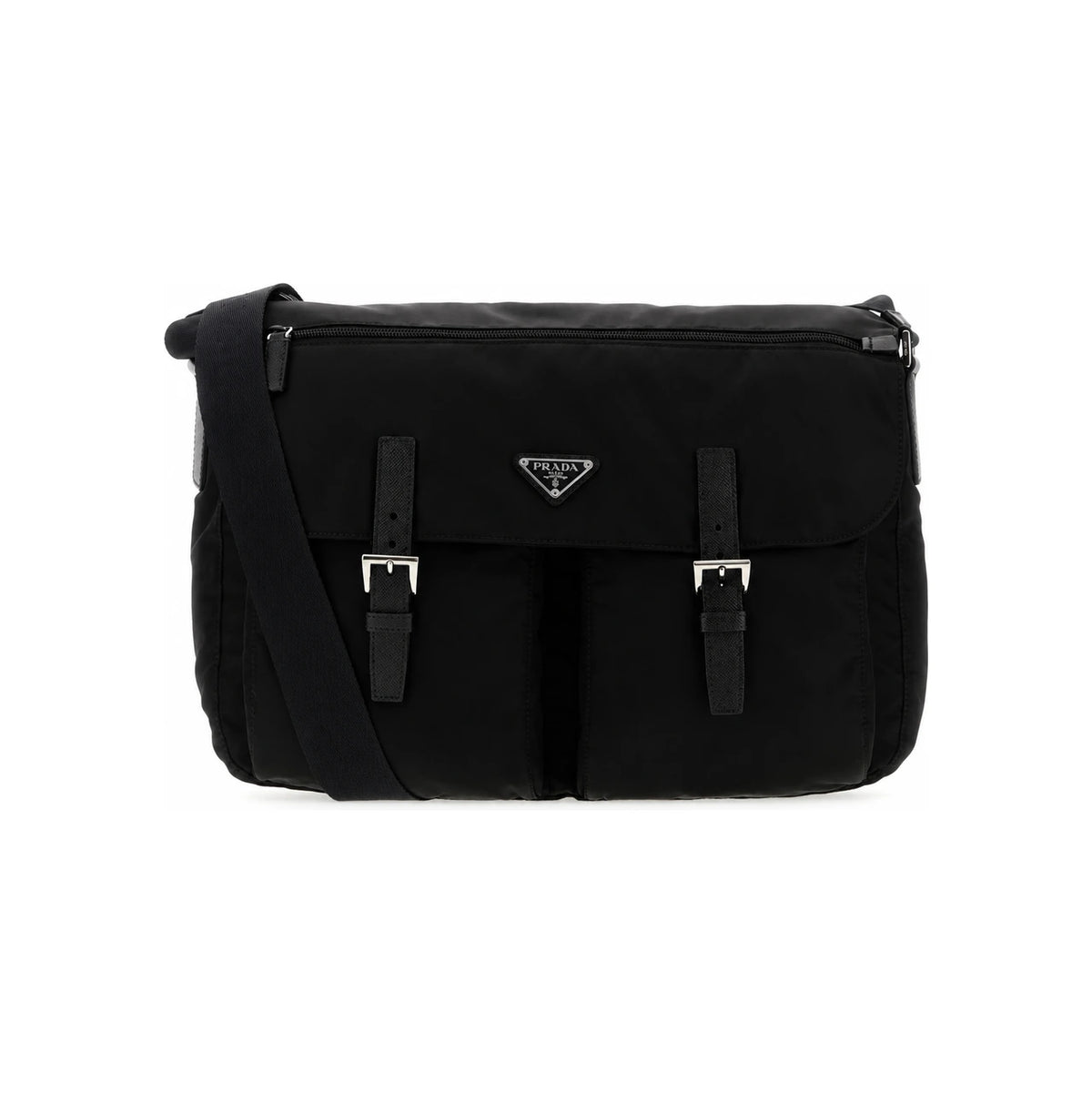 PRADA Black Leather Crossbody Bag