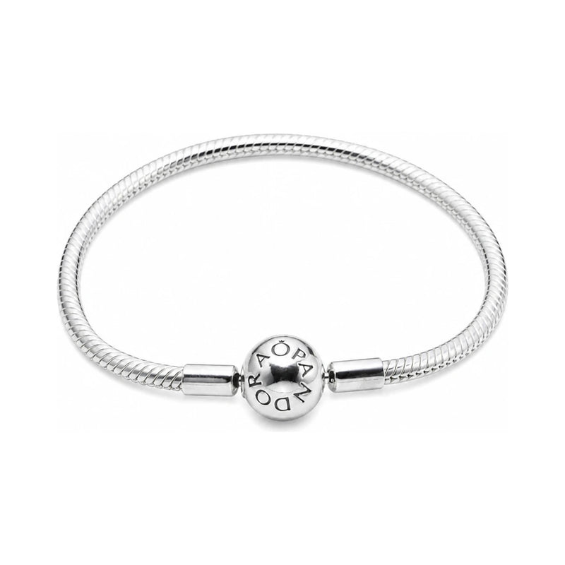 PANDORA Moments Smooth Clasp Snake Chain Silver Women’s Bracelet 594595 C00