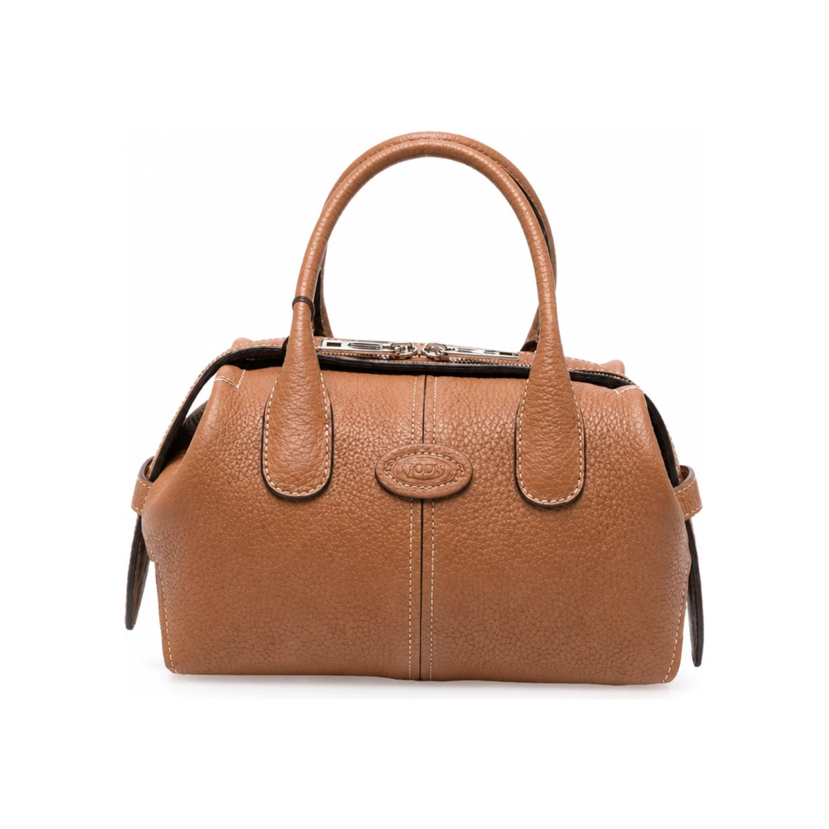 Tods Mini Bowling Tote Bag Saffiano Leather Blue