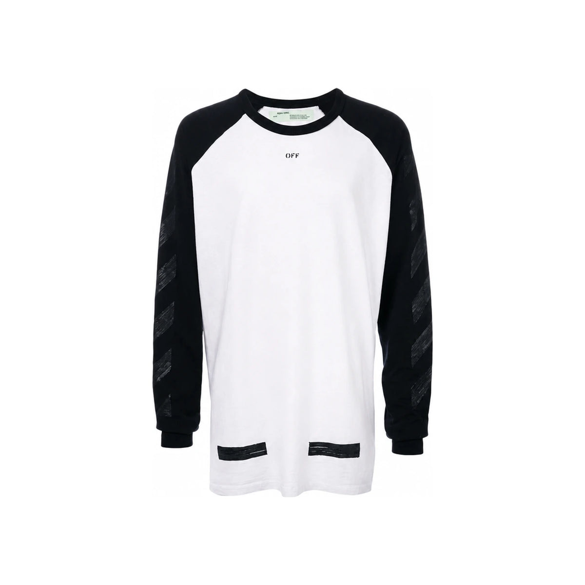 OFF WHITE 15th Anniversary Raglan Long Sleeve T-Shirt White/Black