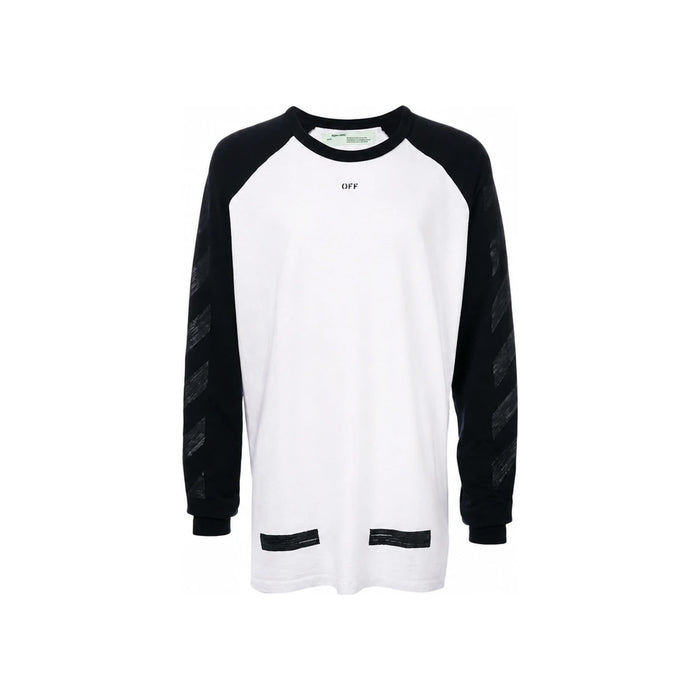OFF WHITE 15th Anniversary Raglan Long Sleeve T-Shirt White/Black