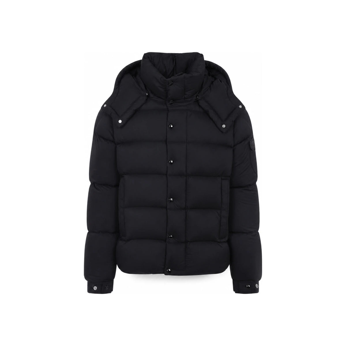 Moncler Maya 70 Hooded Short Down Puffer Jacket Black