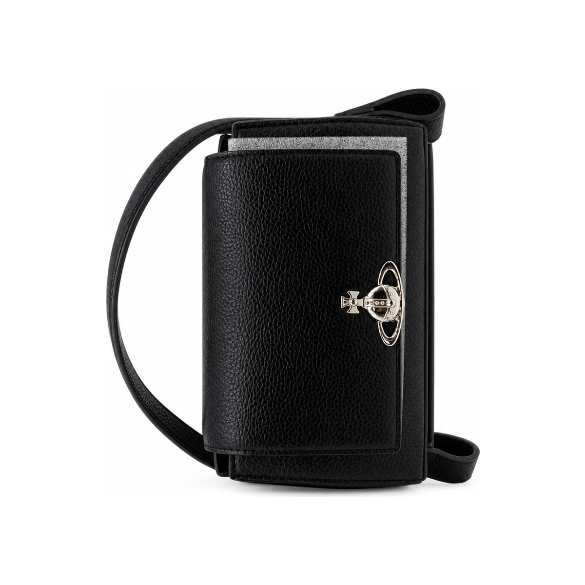 Vivienne Westwood Tasha Black Shoulder Phone Bag