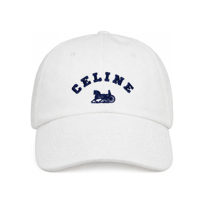 CELINE Rithélieux Cotton Twill White Cap AA0IE2U74 GAN7