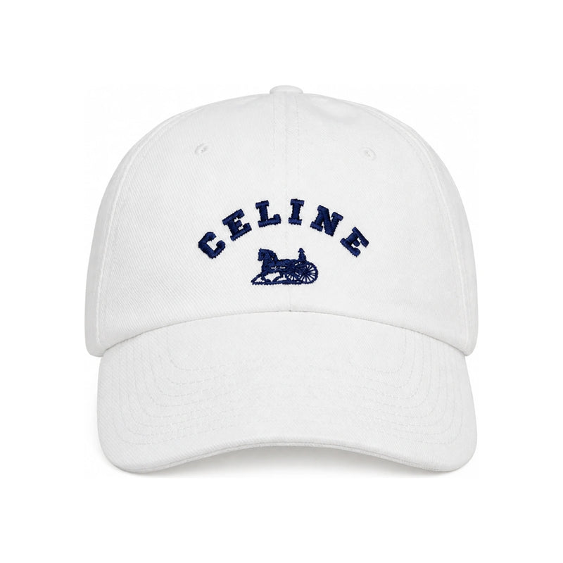 CELINE Rithélieux Cotton Twill White Cap AA0IE2U74 GAN7