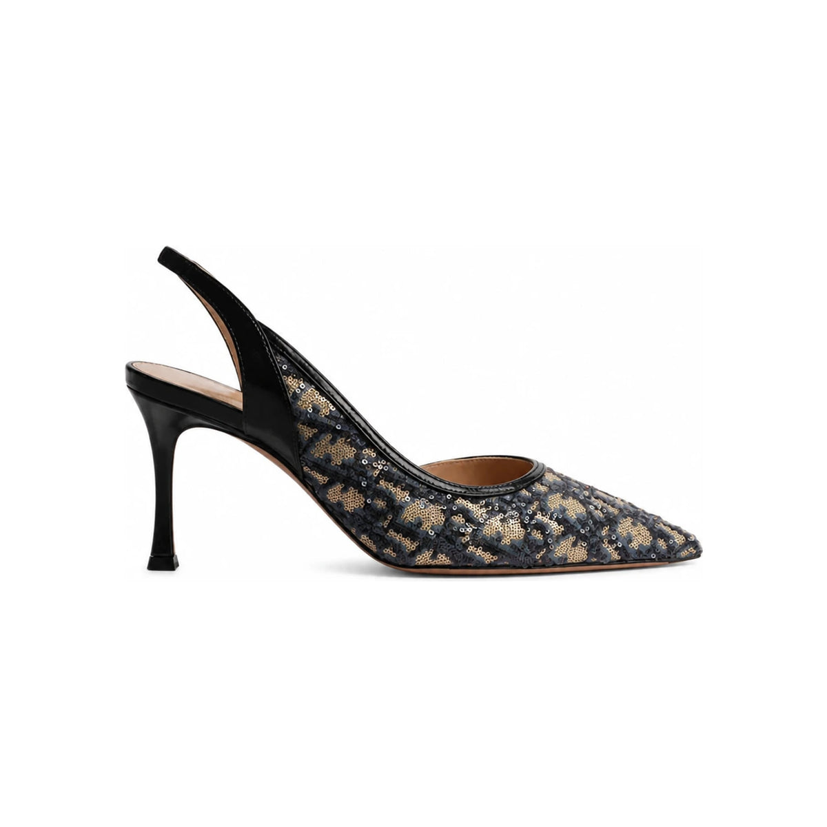 DIOR Blue Sequin Embroidered Oblique Fabric J’Adior Slingback Pum KDV637OFP S10B