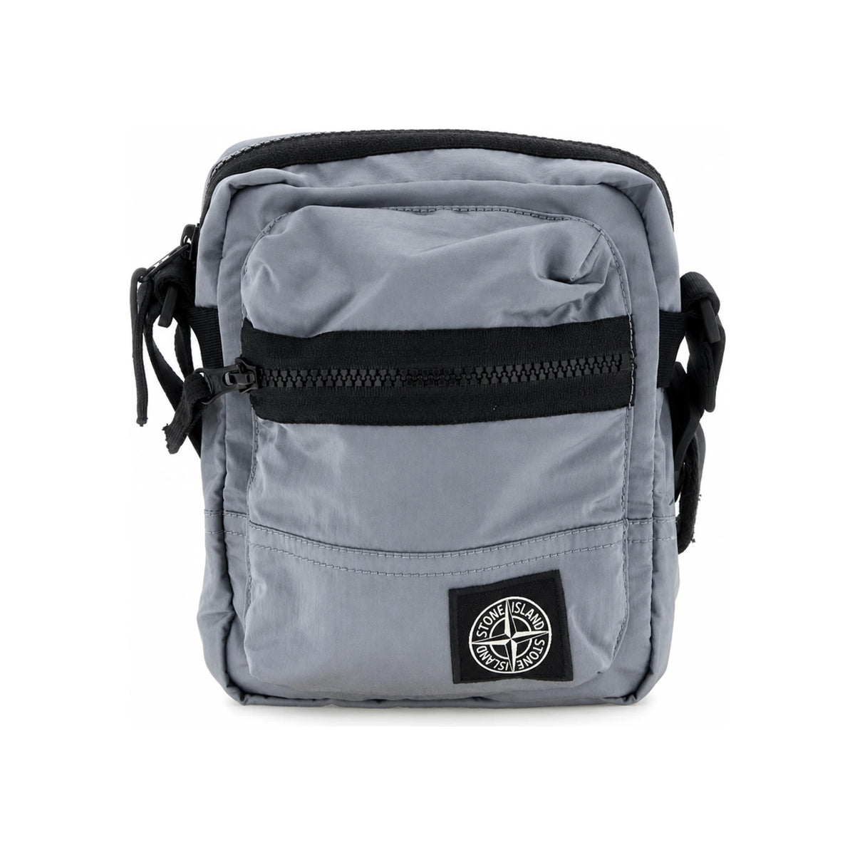 STONE ISLAND Logo Patch Crossbody Bag Black