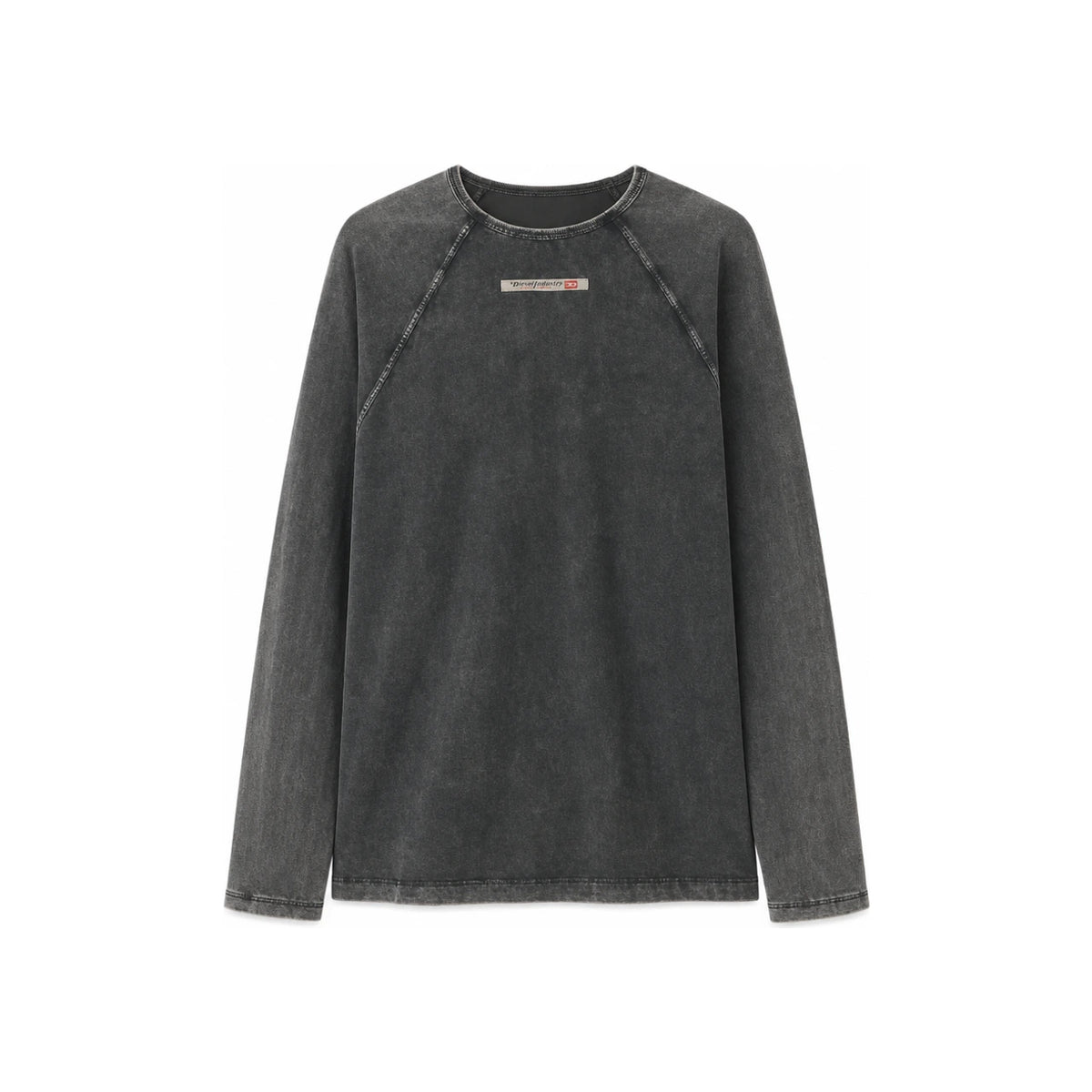 DIESEL Logo Patch Cotton Long Sleeve Pajama T-Shirt A23181 0KNCW 900A