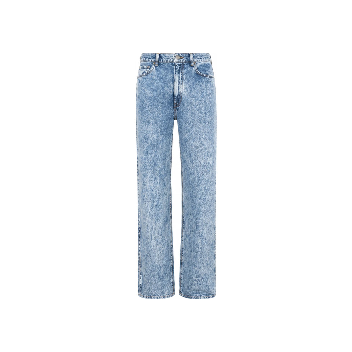 KHAITE Blue Danielle High-Rise Straight Leg Denim Jeans Women