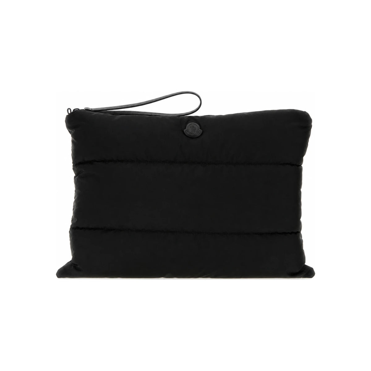 Moncler Black Leather Clutch Bag for Men