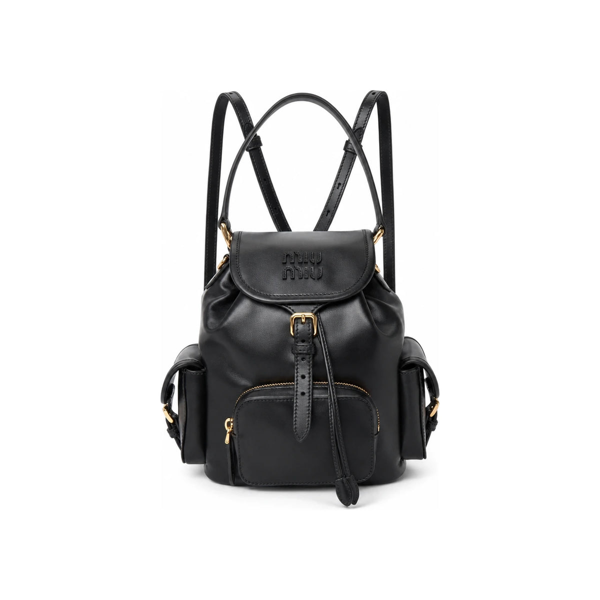 Miu Miu Women’s Leather Backpack Black