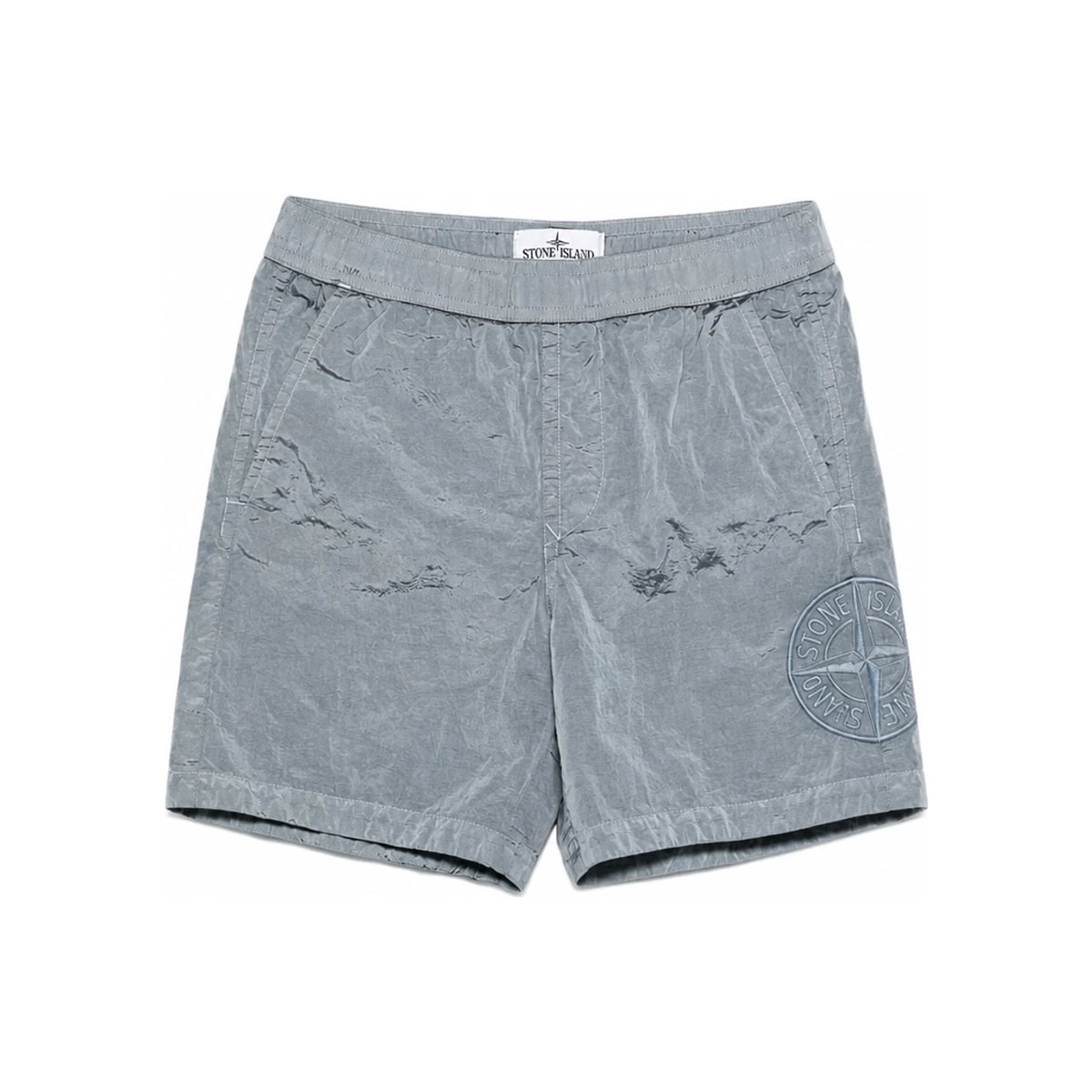 STONE ISLAND Powder Blue Logo Embroidered Metal Swim S L1S16 B100001 S0043 V004A