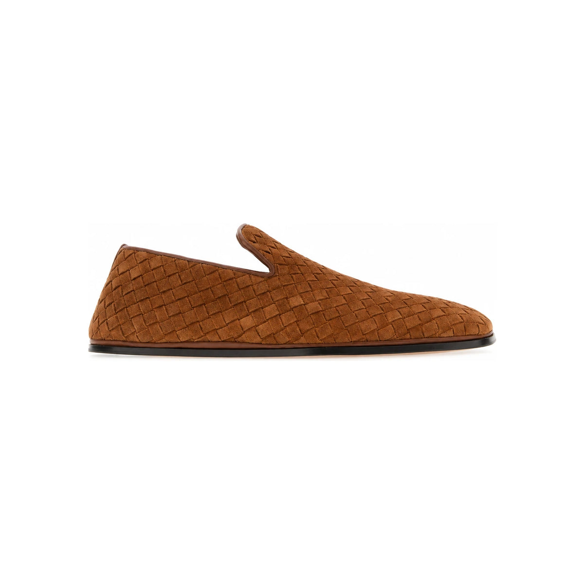 Bottega Veneta Leather Slip-On Loafers Brown Women’s