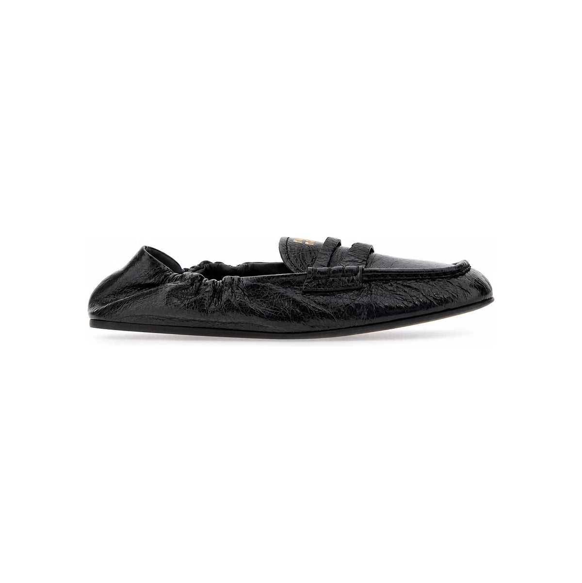 Miu Miu Black Leather Loafers