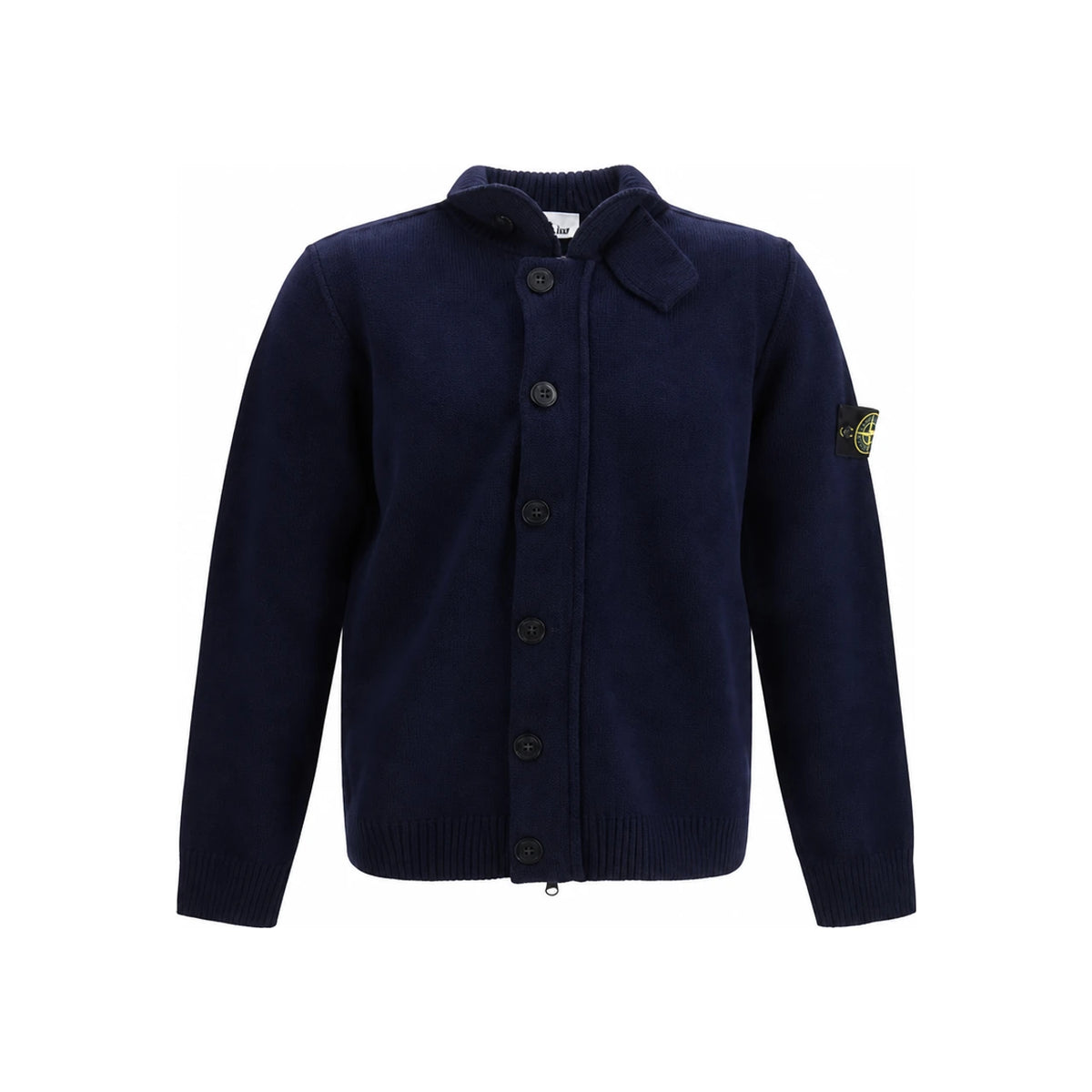 STONE ISLAND Men’s Navy Full-Zip Knit Jacket with Patc L2S15 5100047 S00A3 V0020