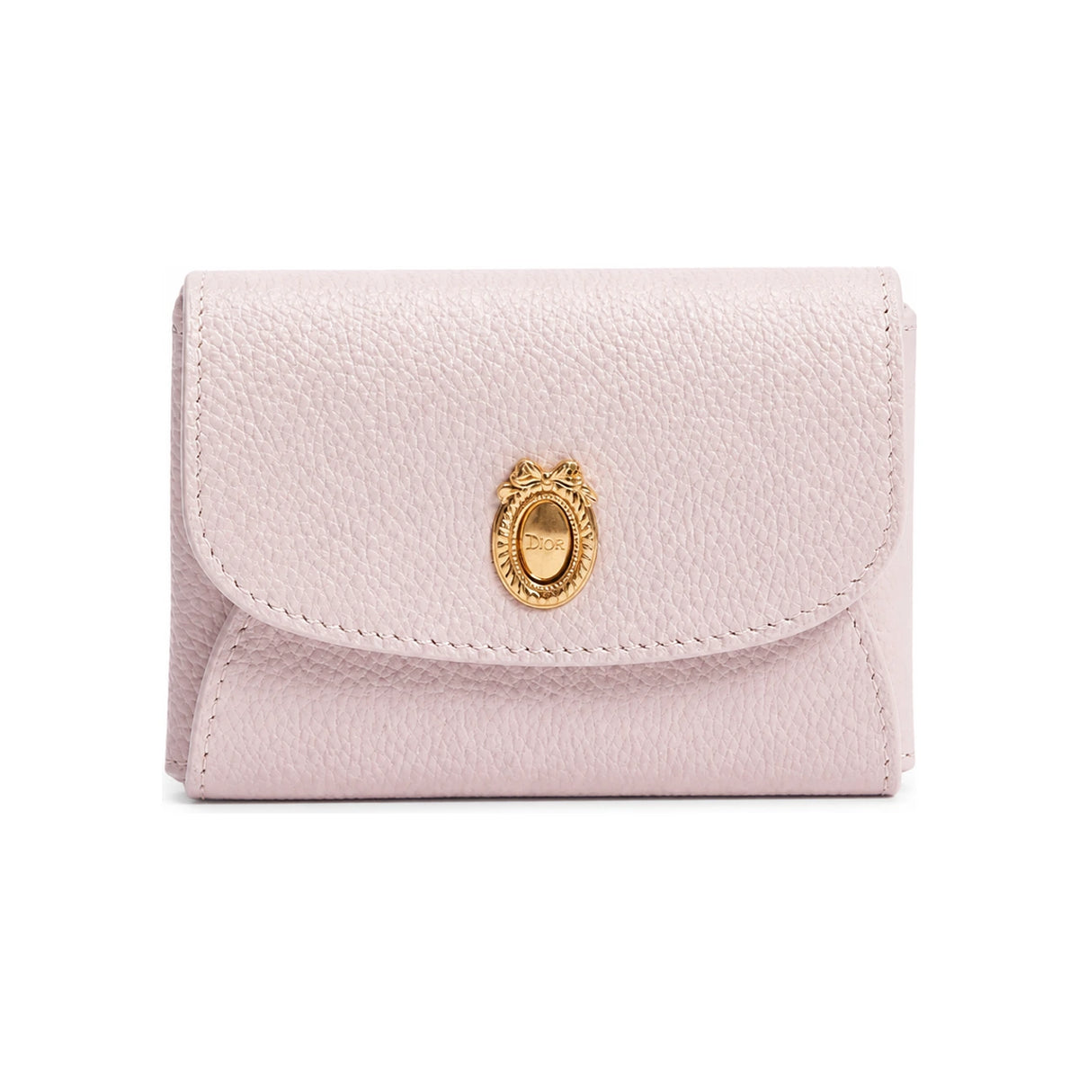 DIOR Medallion D-Rili Leather Card Holder Wallet Black