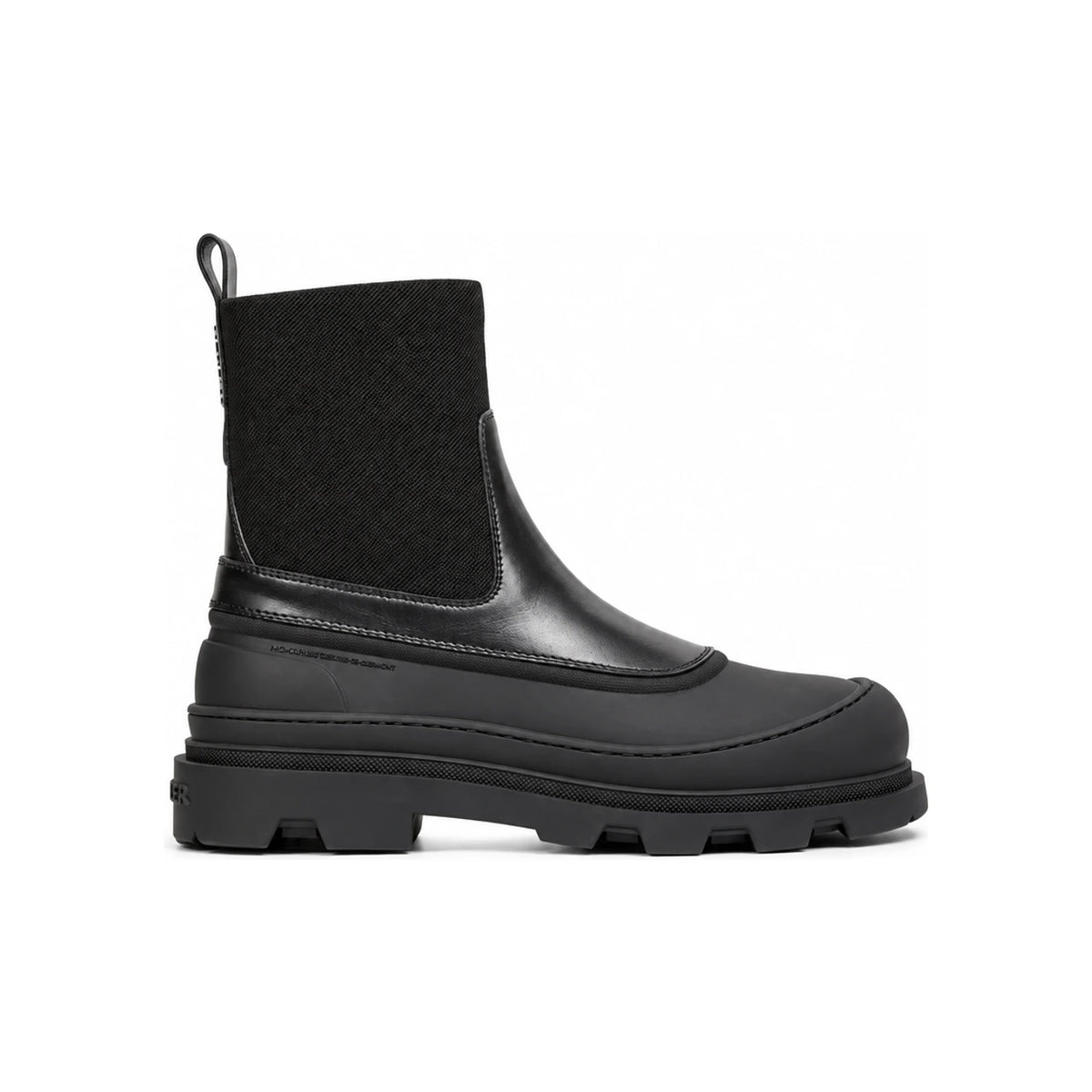 Moncler Black Leather Ankle Boots Women’s