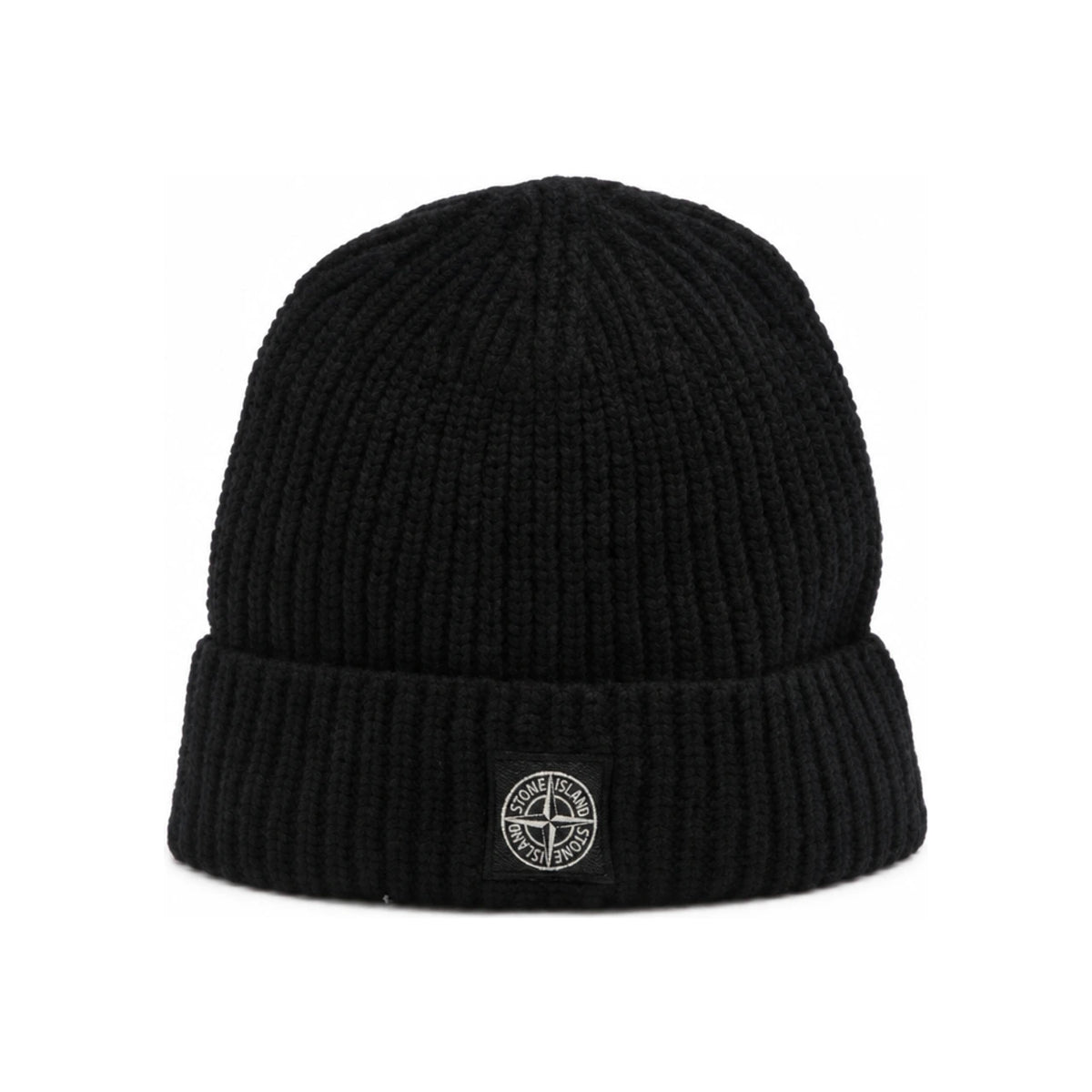 STONE ISLAND Compass Patch Wool Beanie Black Men’s L2S15N100012 S00B4 V0029