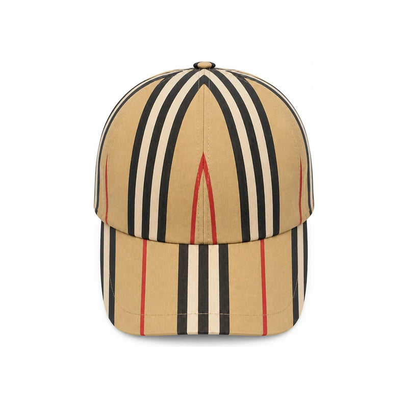 BURBERRY Icon Stripe Baseball Cap Archive Beige