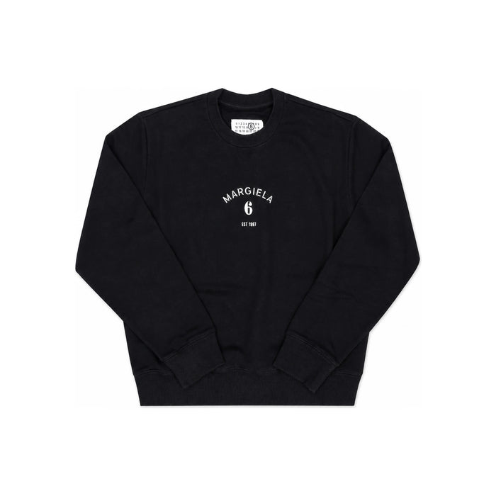 Maison Margiela Numbering Logo Black Sweatshirt Women