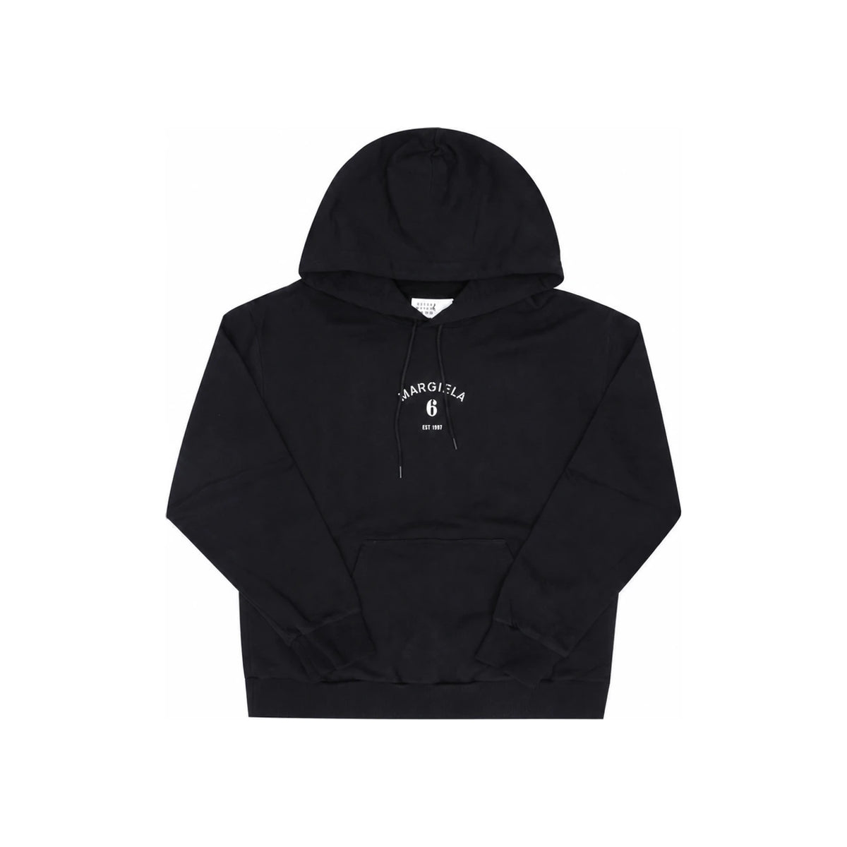 Maison Margiela Black Numbering Logo Hoodie for Men