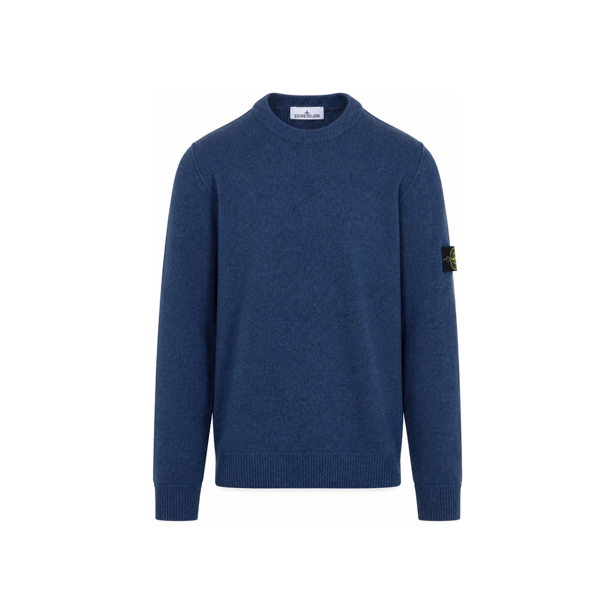 STONE ISLAND Wool Blend Crewneck Knit Sweater Navy Men
