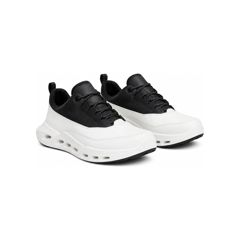 ecco White Leather Low-Top Sneakers Men’s 850304 51222 BEIGE DOM